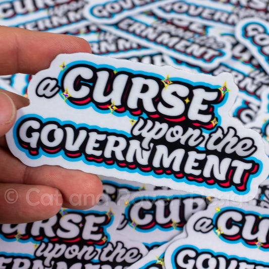 A Curse Upon the Government vinyl sticker