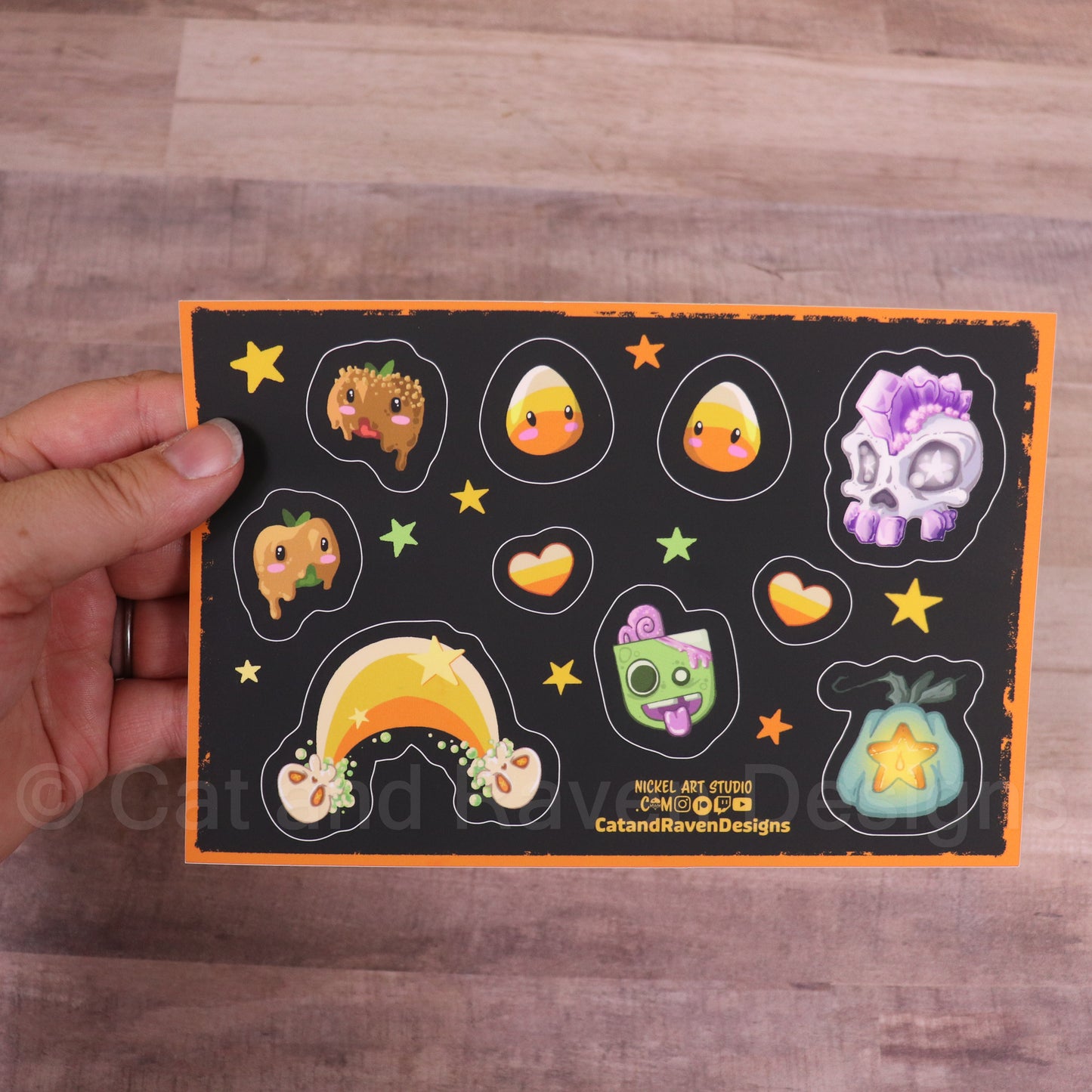Halloween matte vinyl sticker sheet