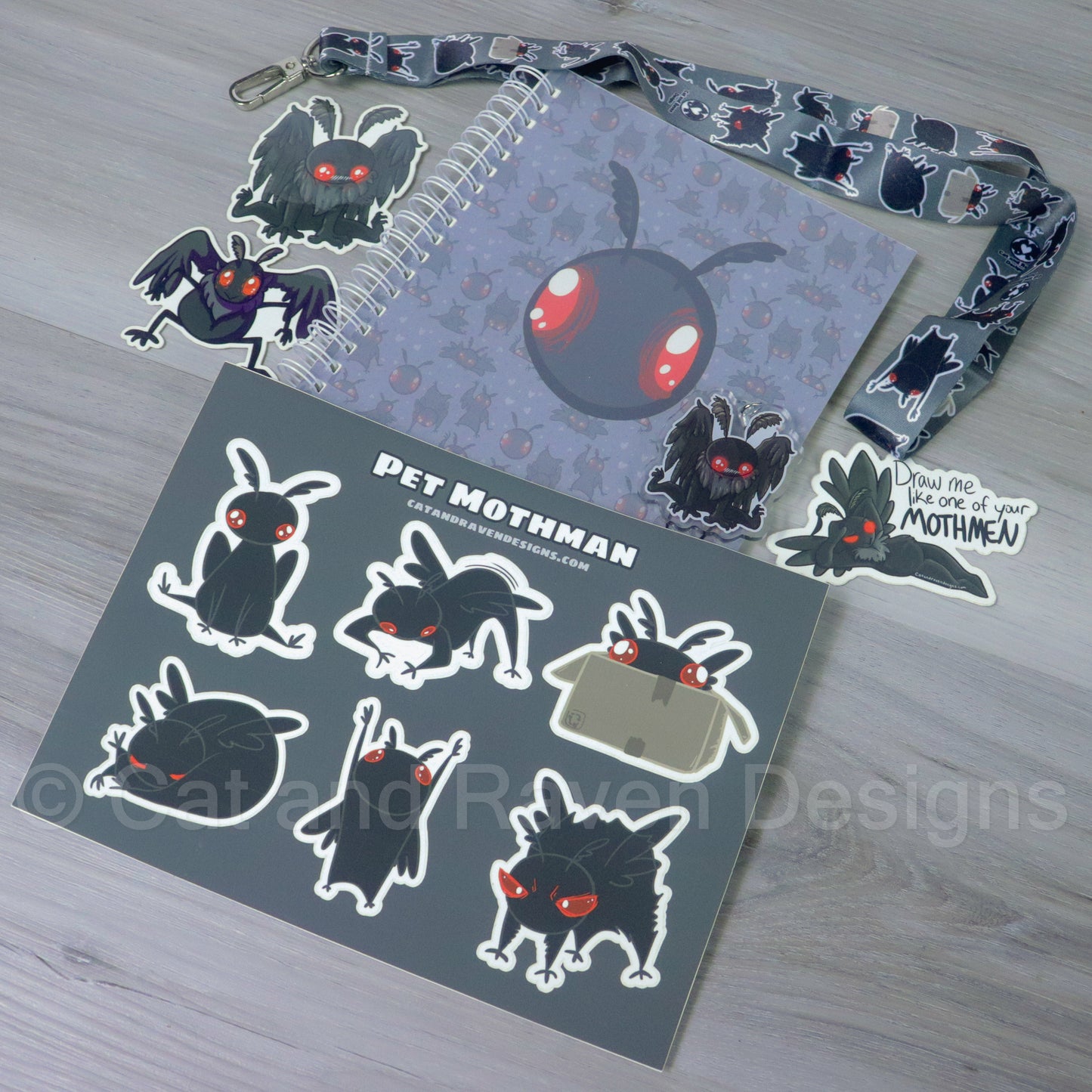 Mothman reusable sticker book – Cat and Raven Designs Soap