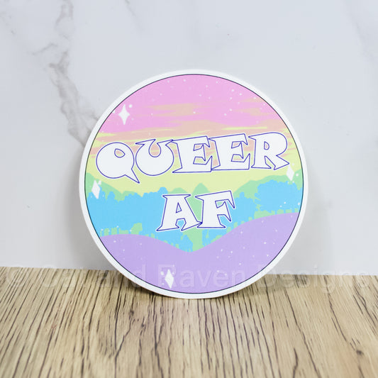 Queer AF vinyl sticker