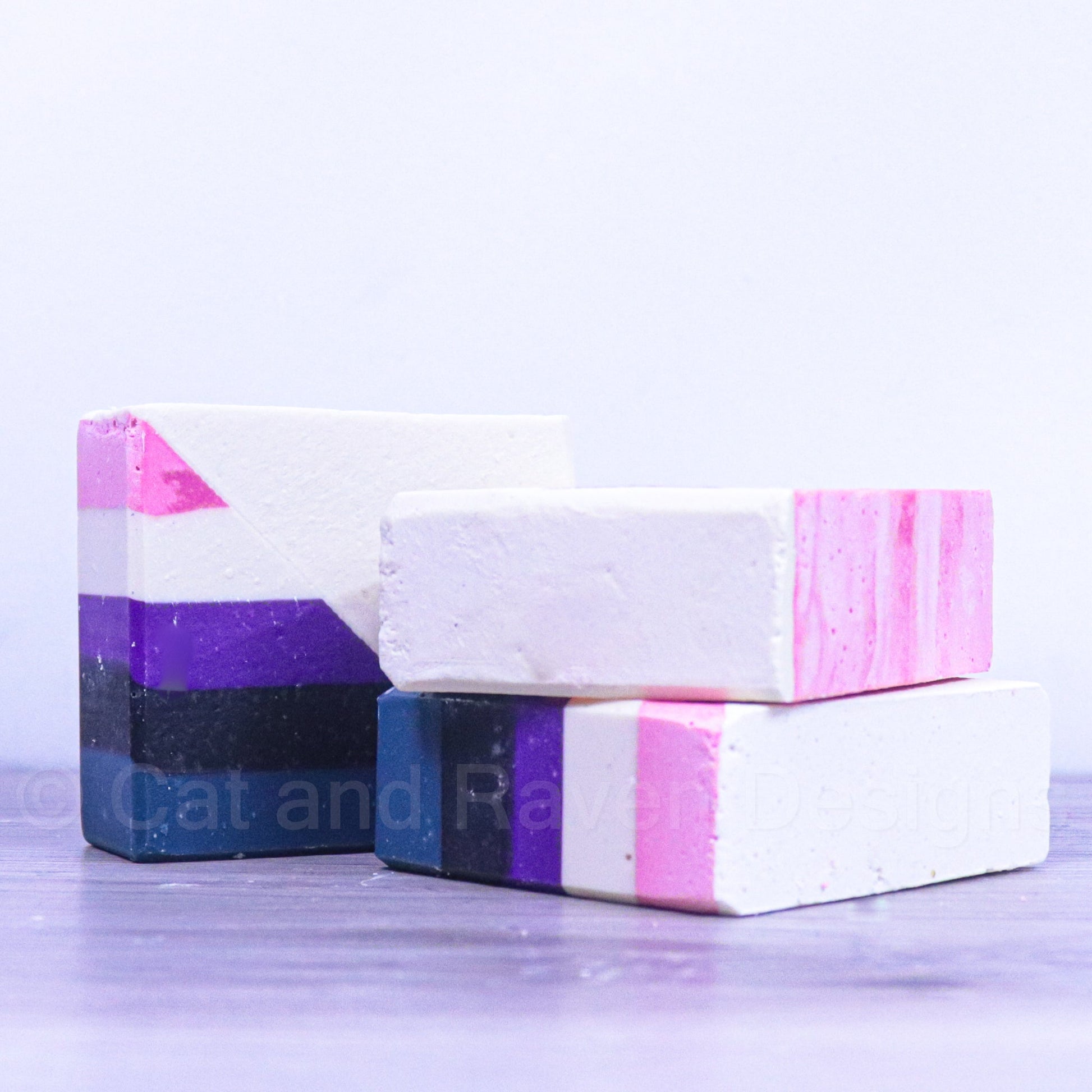 Non-Newtonian (genderfluid pride flag) soap