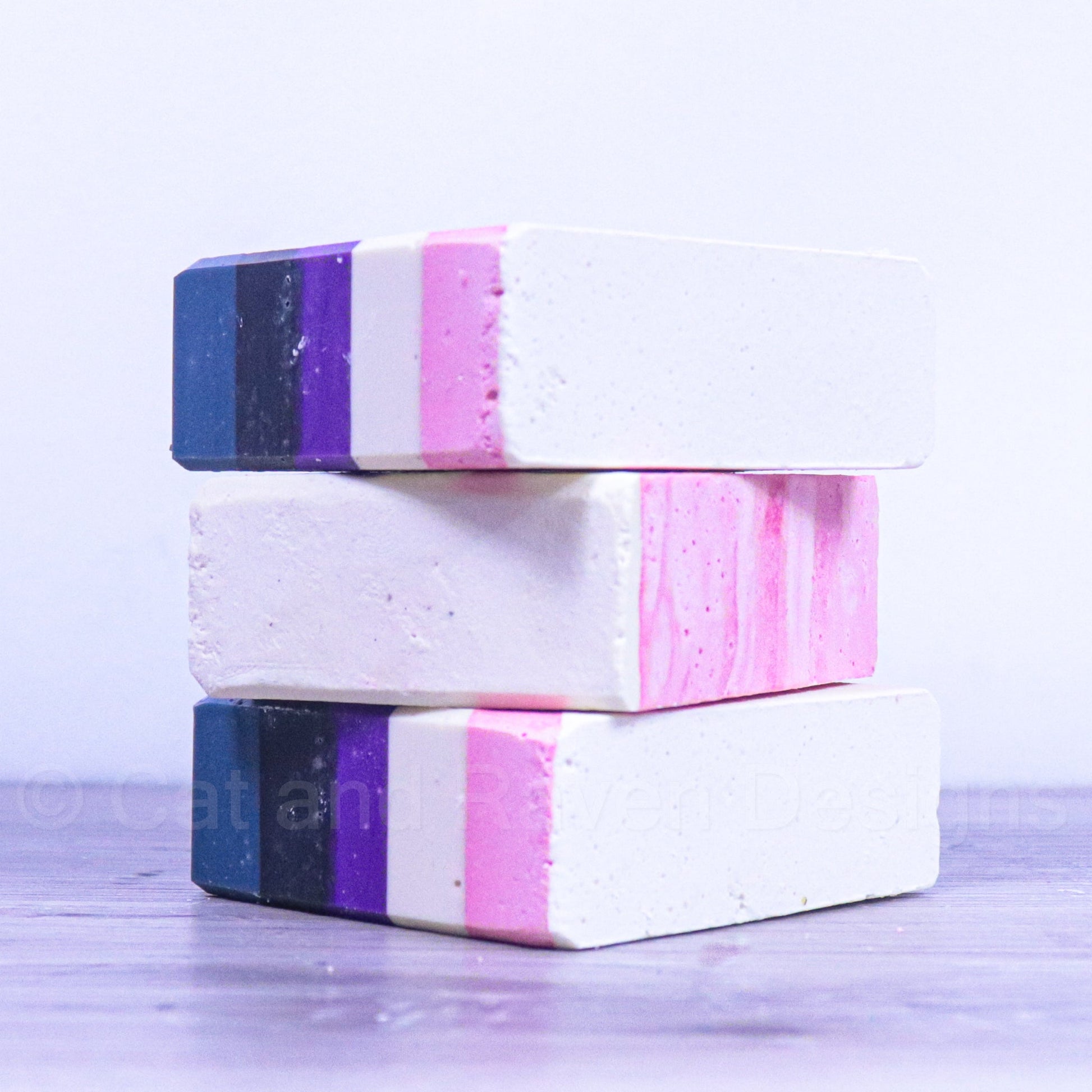 Non-Newtonian (genderfluid pride flag) soap