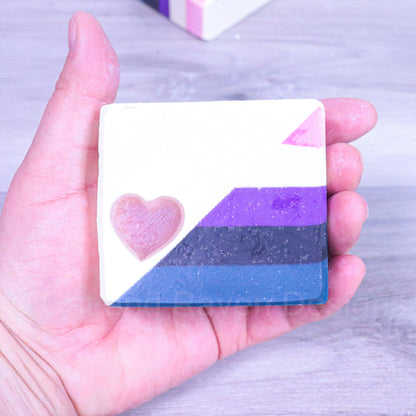 Non-Newtonian (genderfluid pride flag) soap