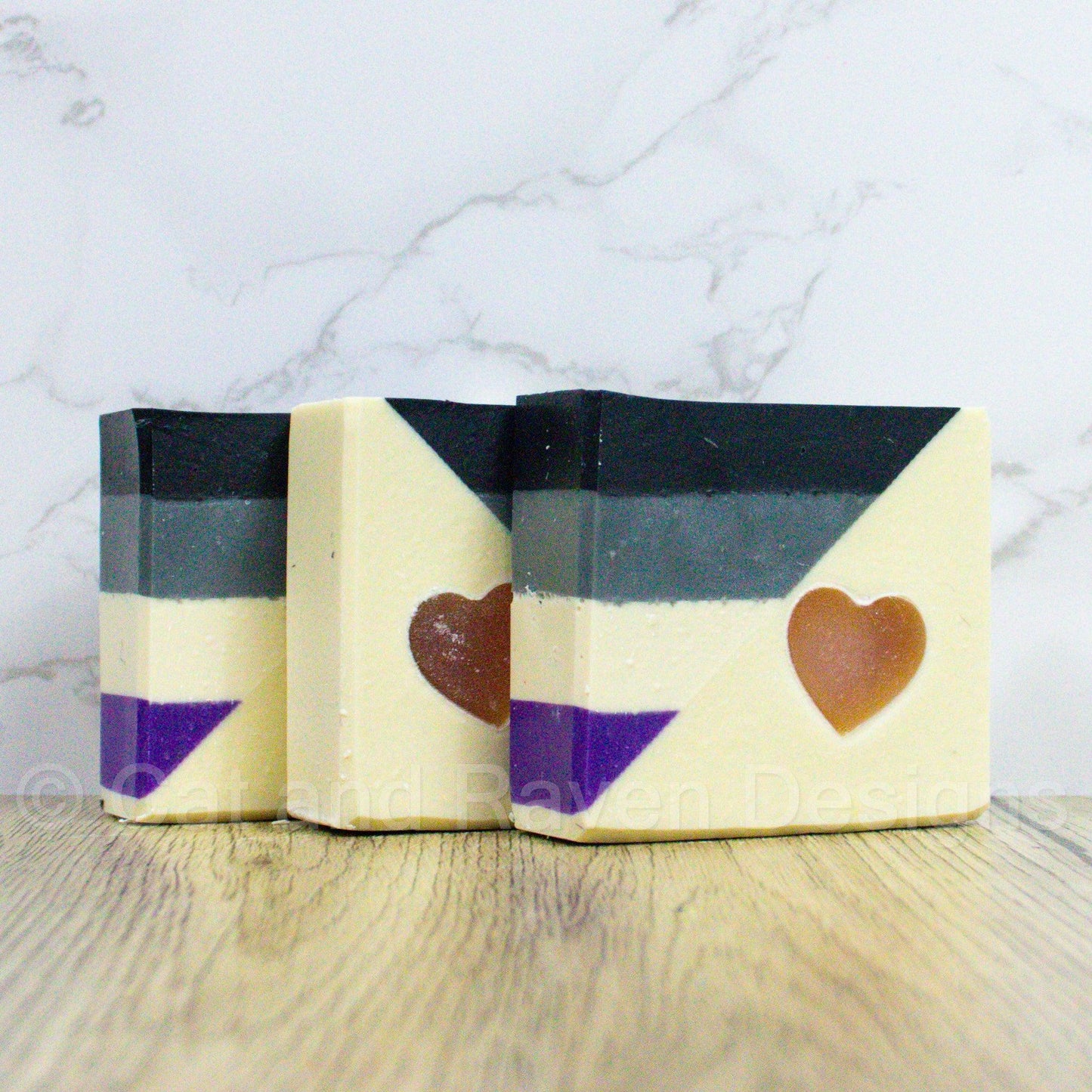 Rather Eat Cake (asexual pride flag) soap