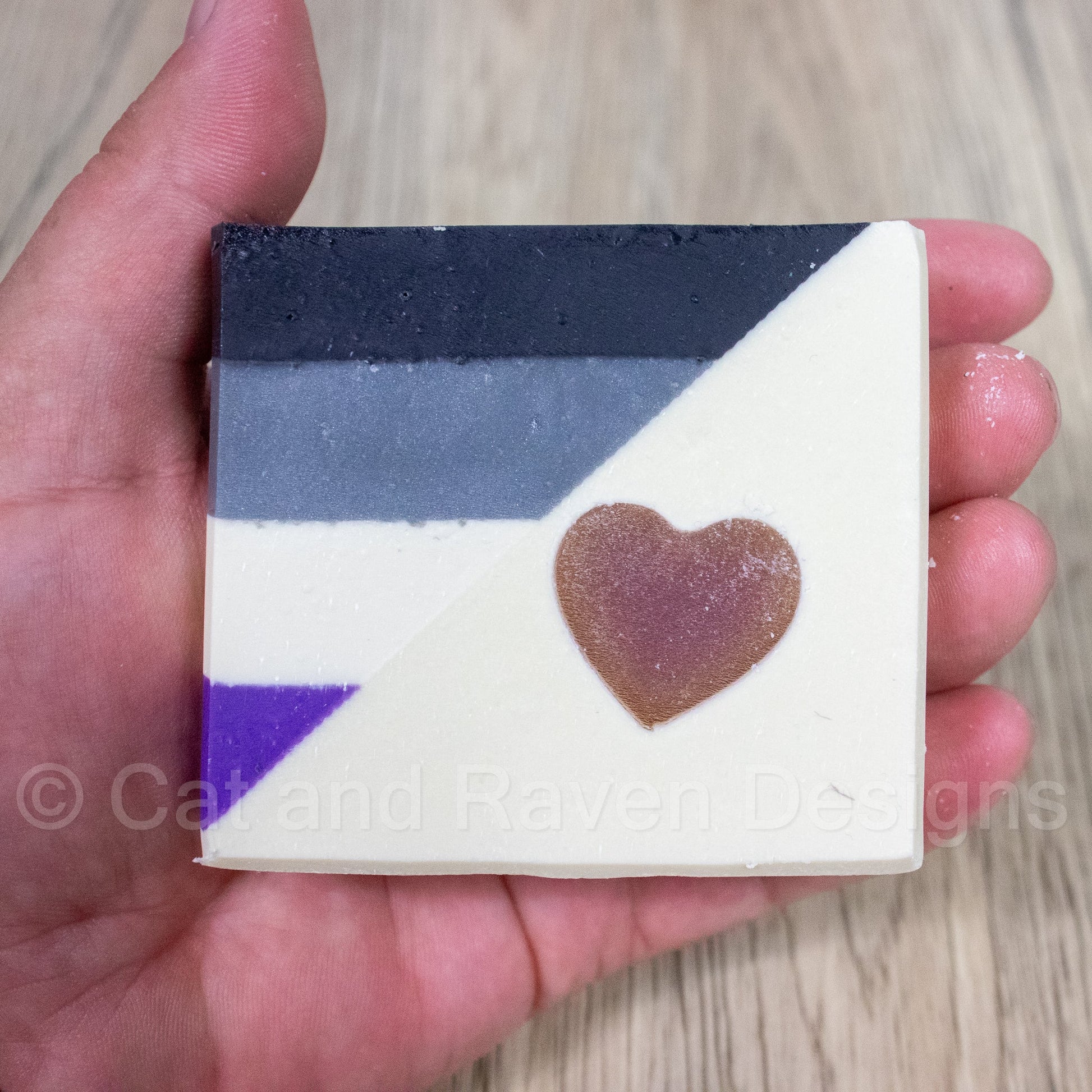 Rather Eat Cake (asexual pride flag) soap