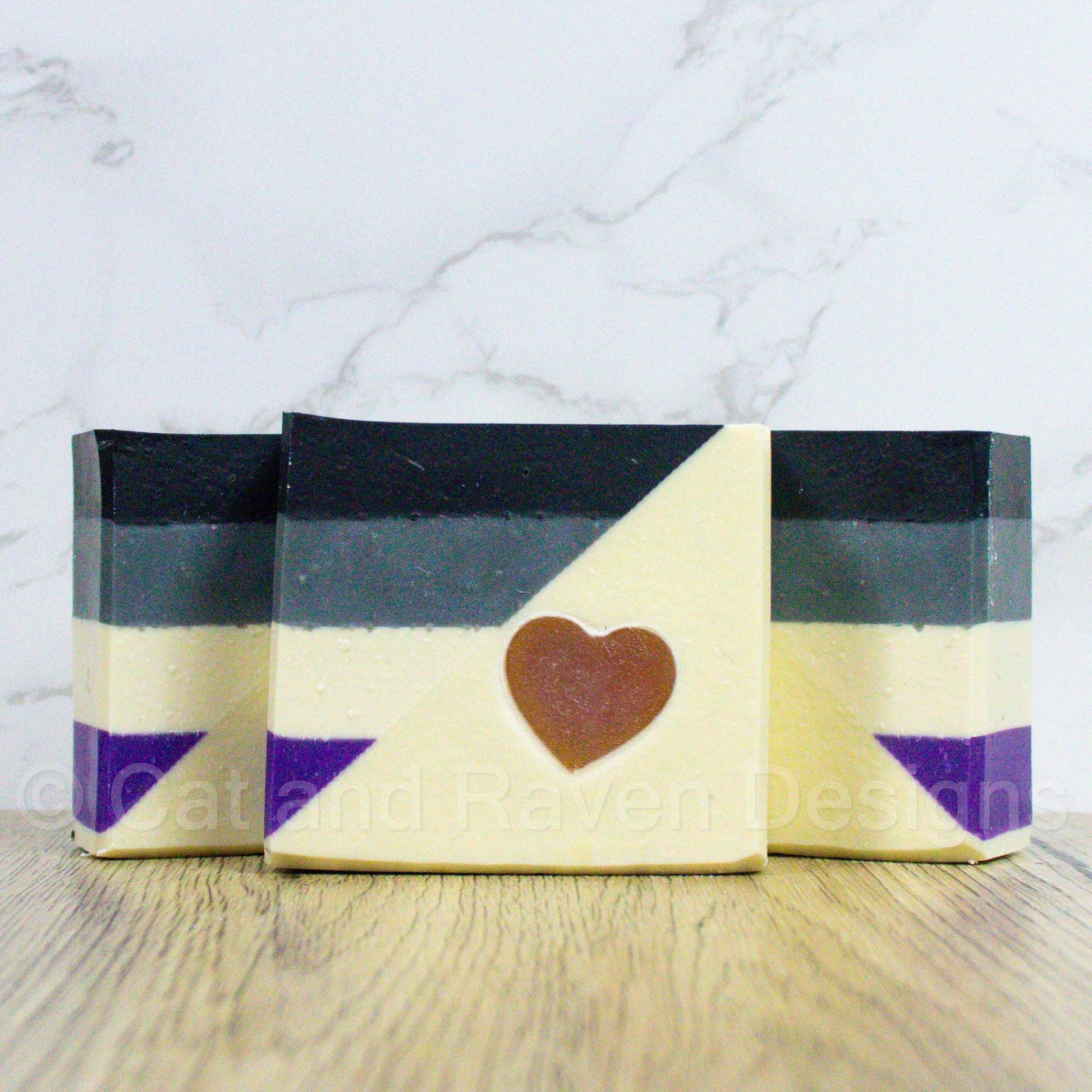 Rather Eat Cake (asexual pride flag) soap