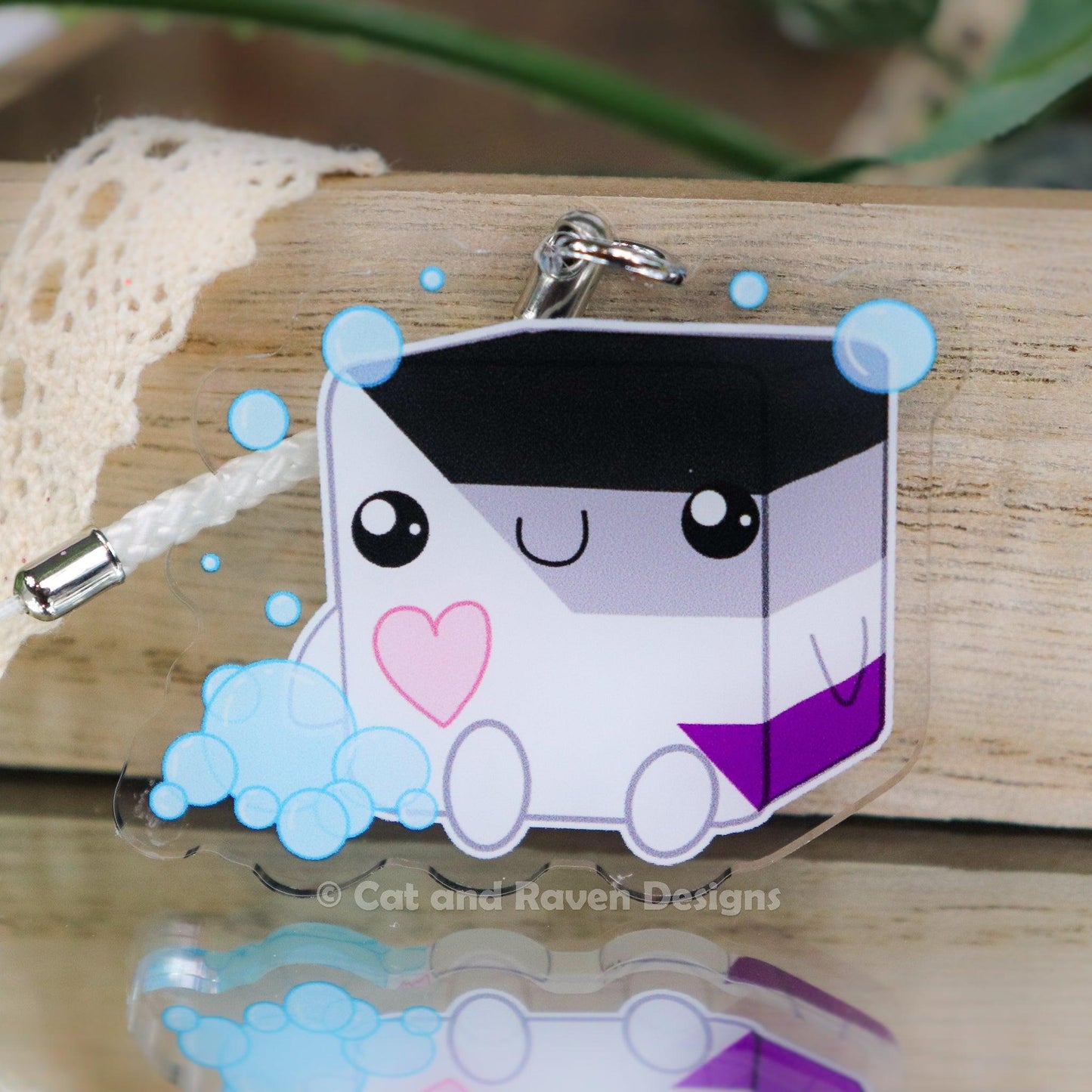 Soapy Buddy LGBTQ+ Pride Flag acrylic keychain charm