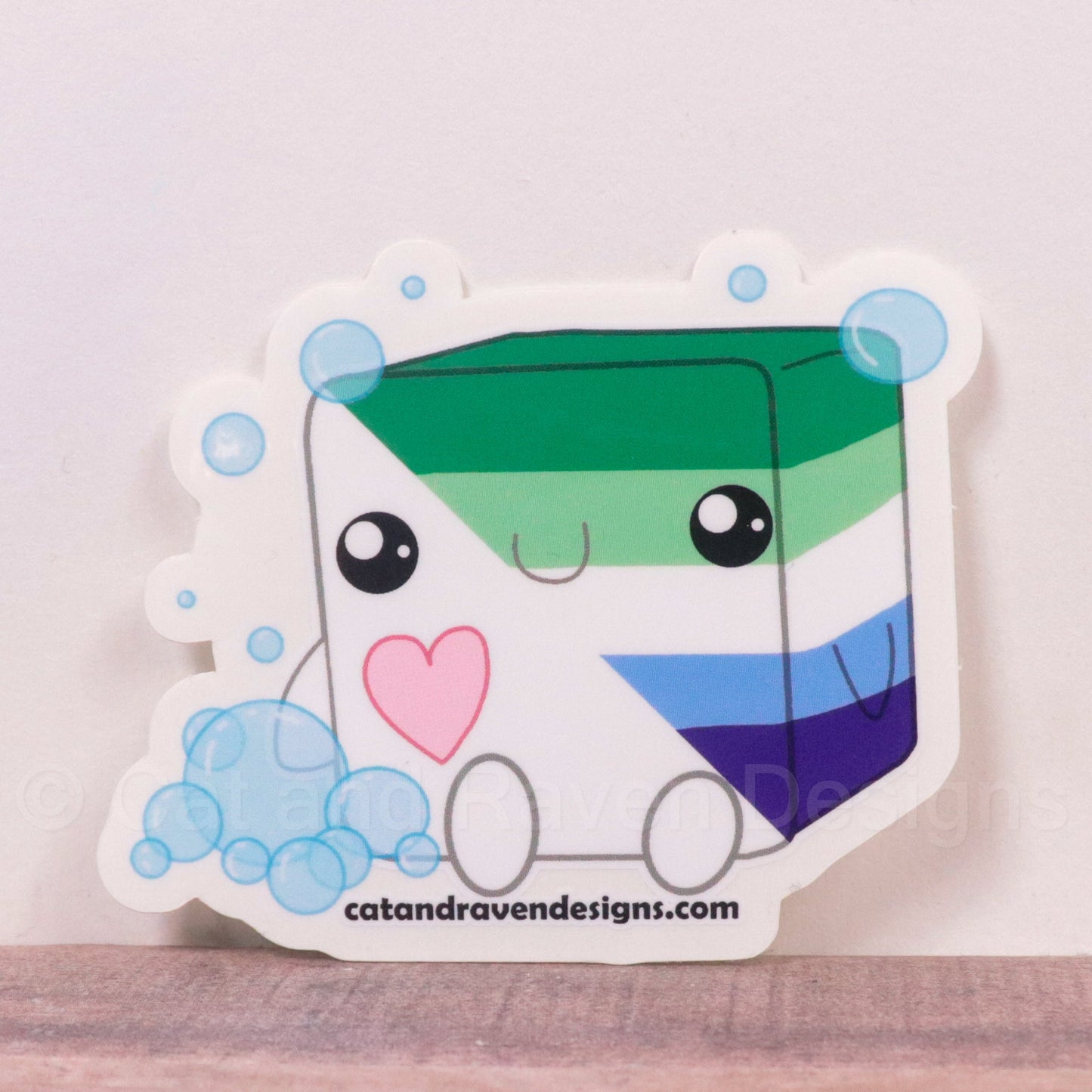 Soapy Buddy pride flag vinyl sticker