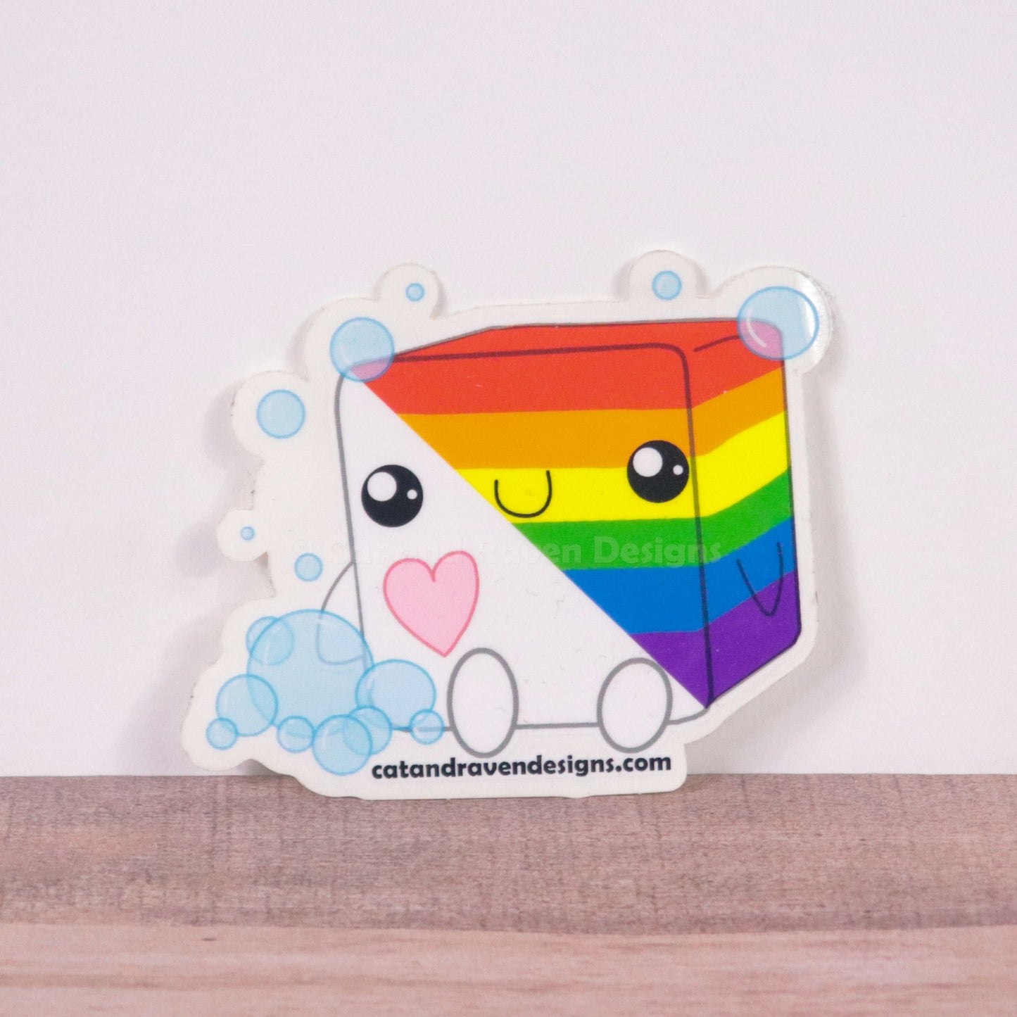 Soapy Buddy pride flag vinyl sticker