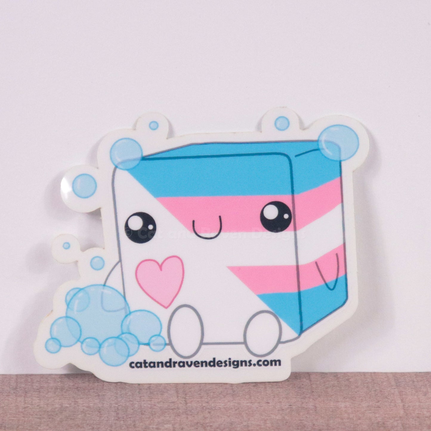 Soapy Buddy pride flag vinyl sticker