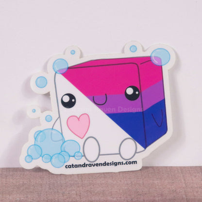 Soapy Buddy pride flag vinyl sticker