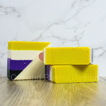 Theydies and Gentlethem (nonbinary pride flag) soap