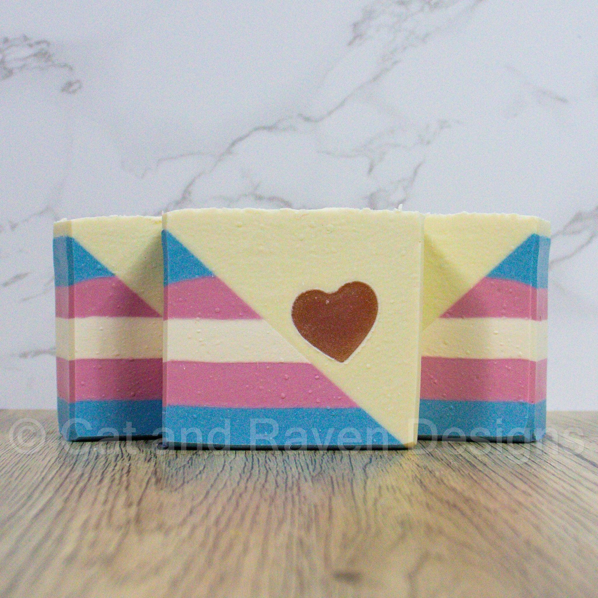 This Is Me (transgender pride flag) soap