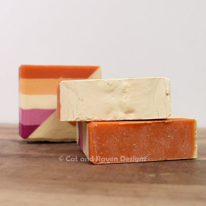 Uhaulin (lesbian pride flag) soap