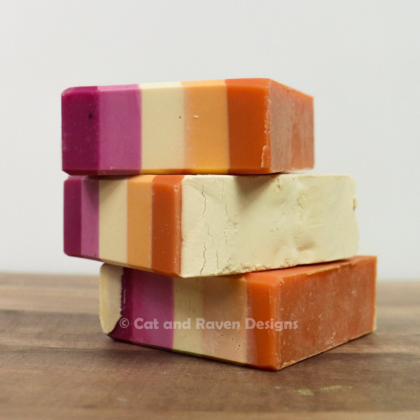 Uhaulin (lesbian pride flag) soap