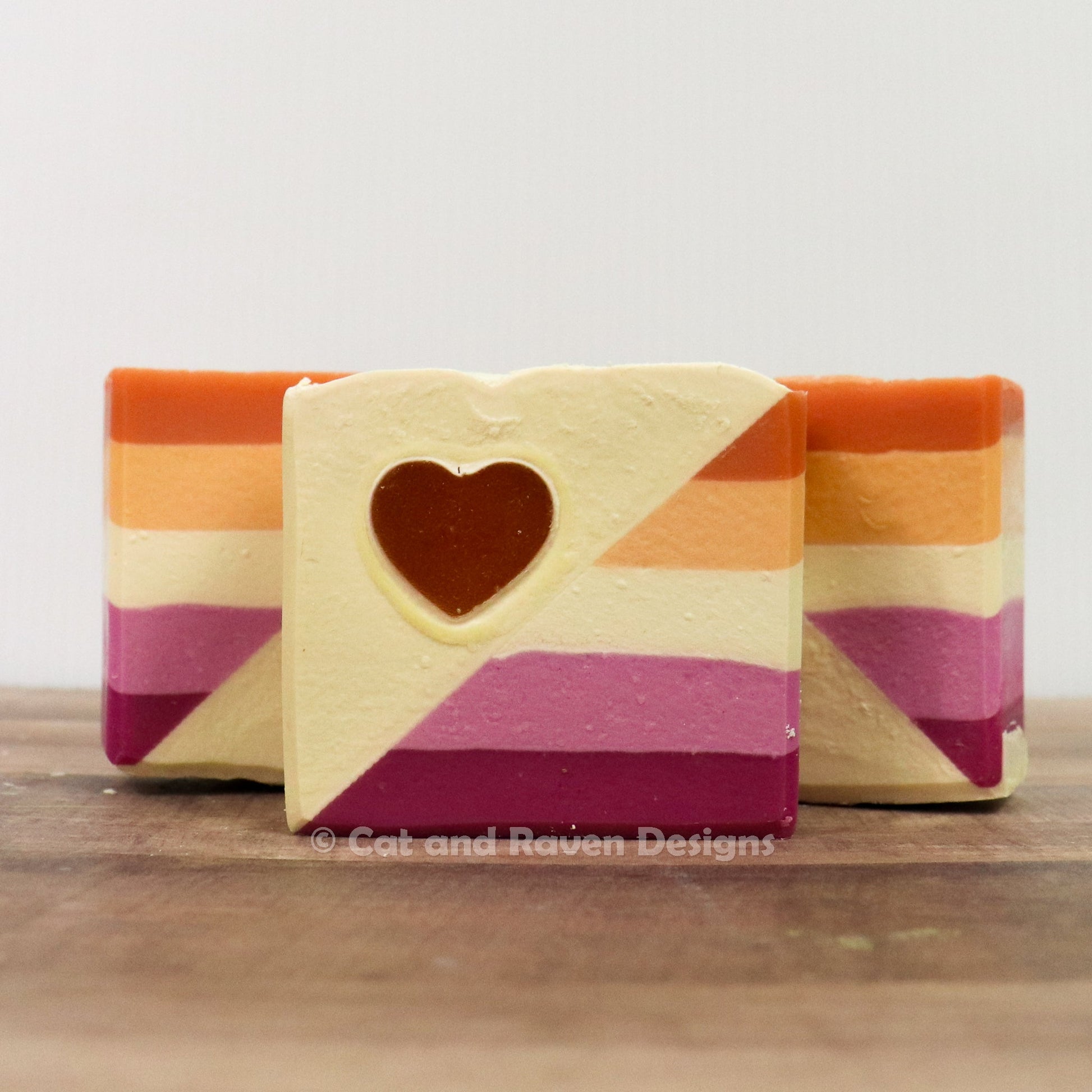 Uhaulin (lesbian pride flag) soap