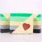 Nopeless Romantic (aromantic pride flag) soap
