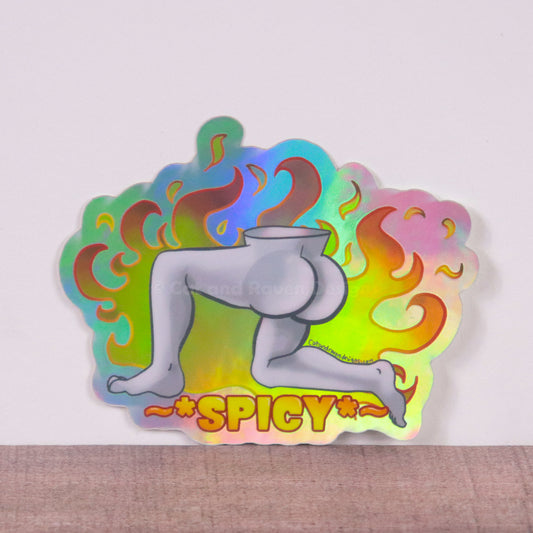 Spicy Nightcrawler holographic vinyl sticker